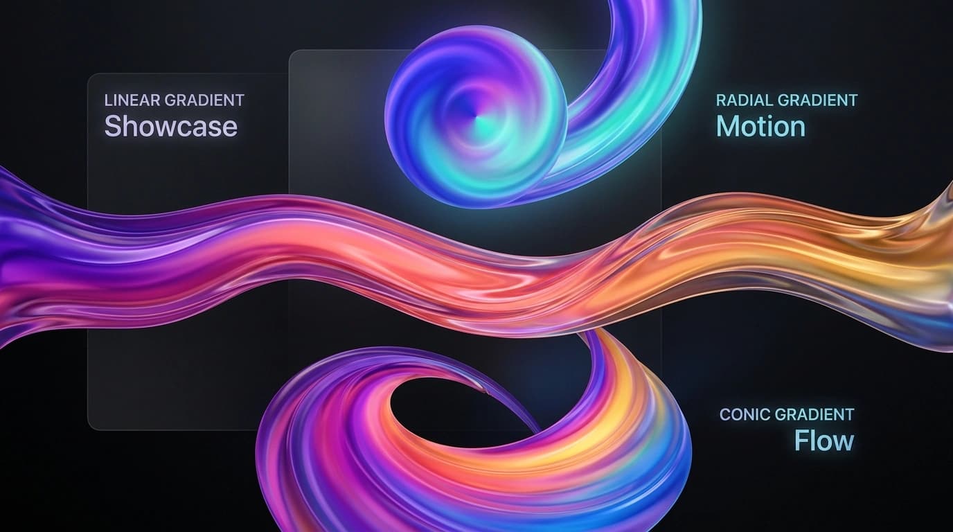 Guide complet des gradients CSS : maitriser les degrades lineaires, radiaux et coniques