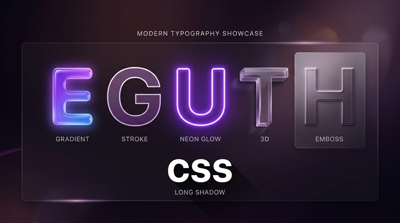 Text Effect Css Design CSS Text Effects: A Complete Guide to the Text Effects Generator — Eguth